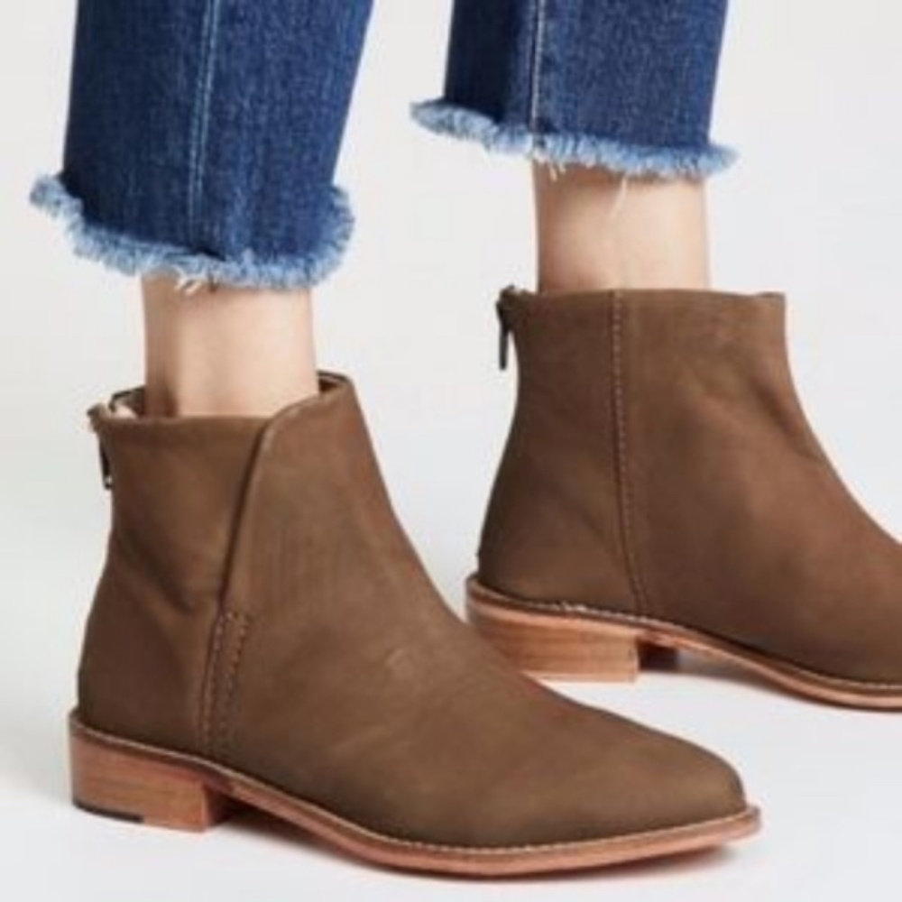 Free People leather Century Flat Bootie Pointed Boot